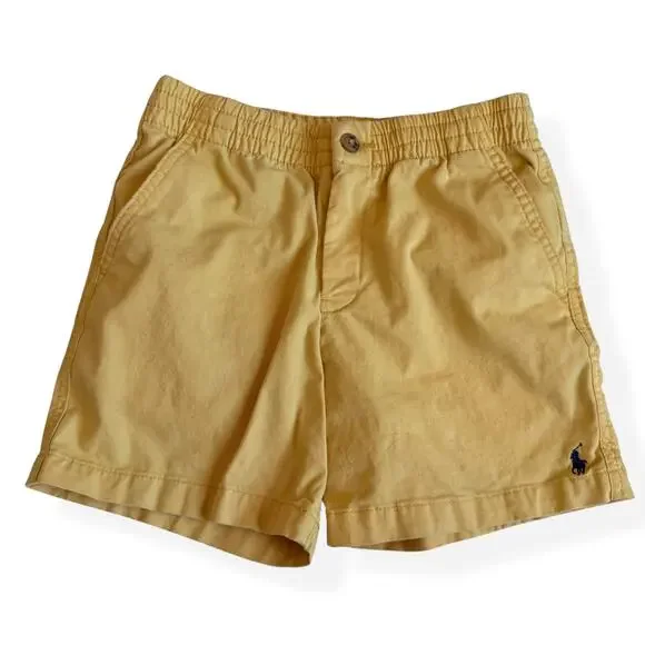 Polo Ralph Lauren Yellow Prepster Flex Abrasion Twill Shorts Boys 10 - Picture 1 of 11